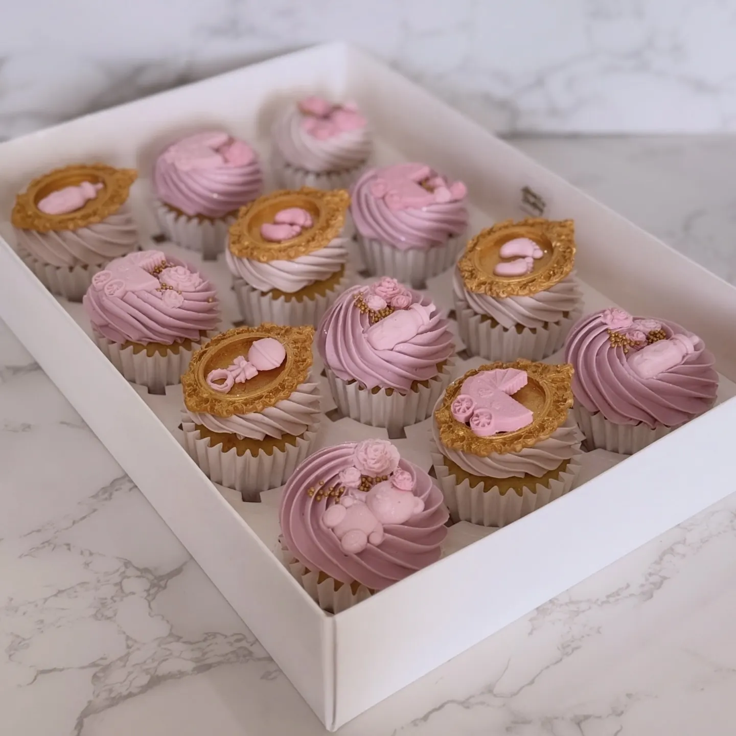 Custom designed buttercream cupcakes Boca Raton Florida