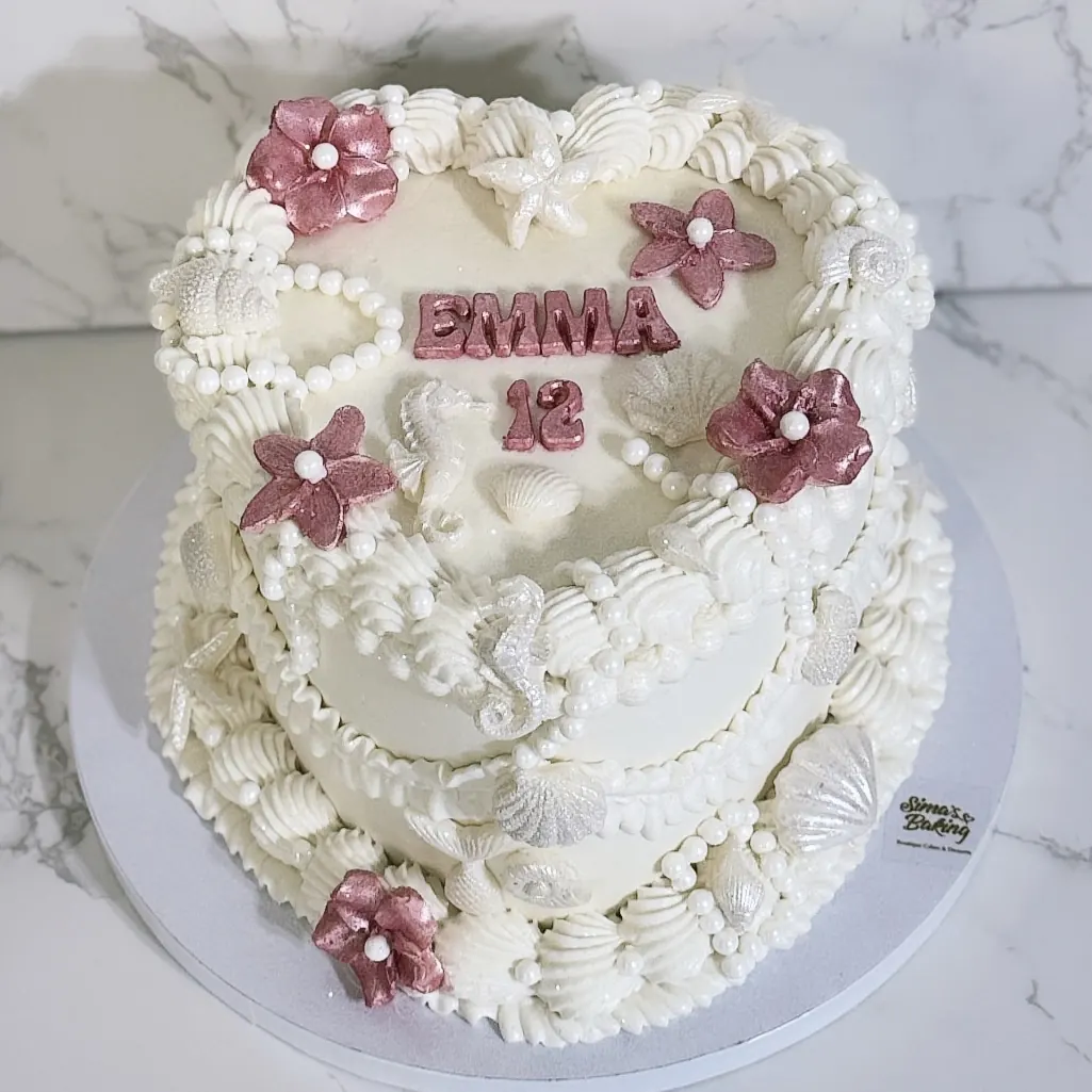 Heart shaped custom birthday cake South Florida